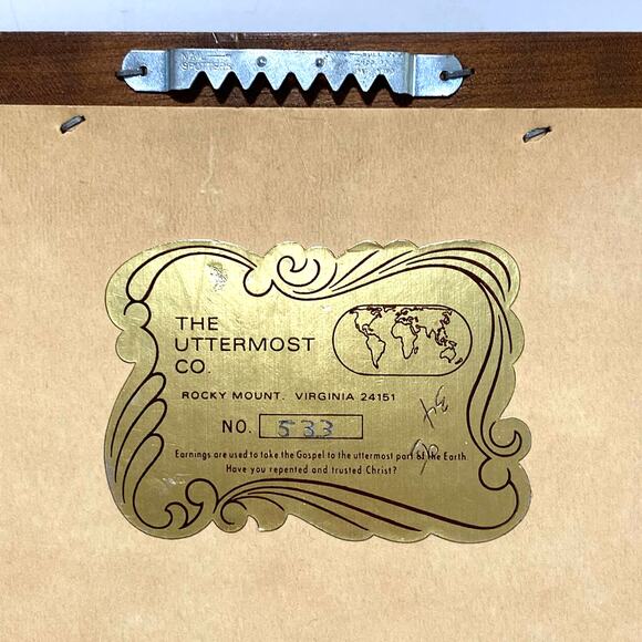 Botanical Lithograph Print Framed in Shadowbox Deep Walnut Solid Wood Frame - Picture 8 of 8